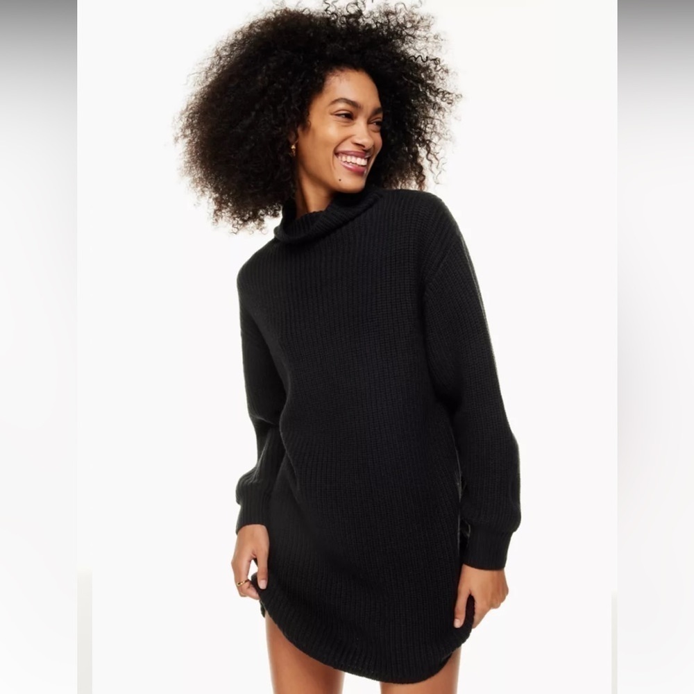 Aritzia Wilfred Sweater Dress Merino Wool Long Sleeves Size Large